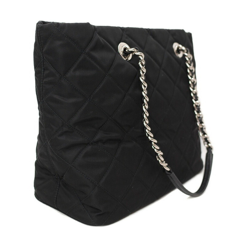 Prada Chain Shoulder Bag Black Quilted